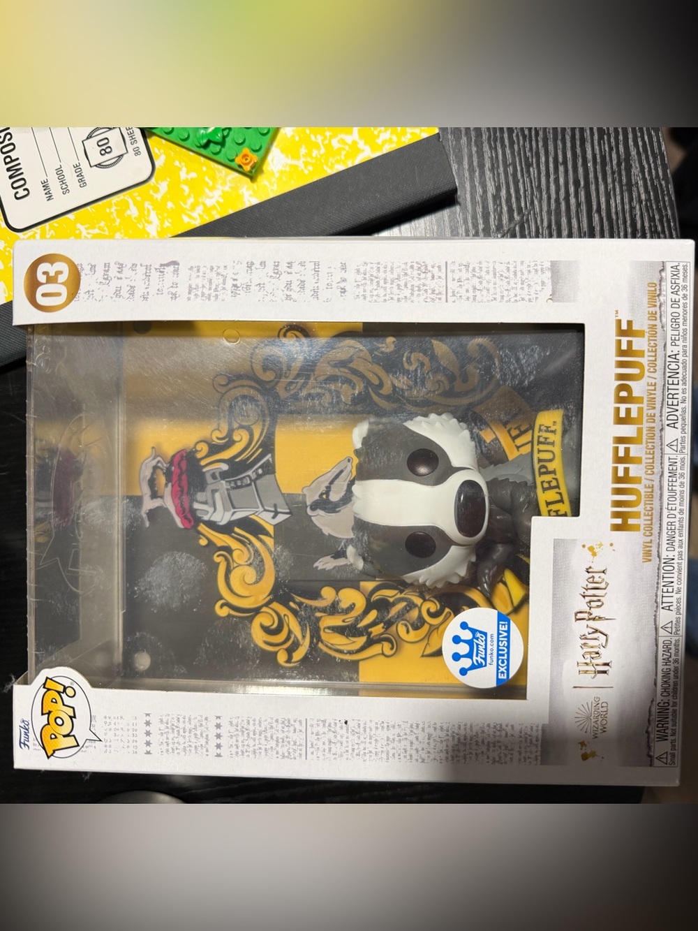 Funko Box Back with Blue and White Branding